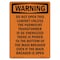 Signmission Safety Sign, OSHA WARNING, 14" Height, Aluminum, Do Not Open This Cabinet, Portrait OS-WS-A-1014-V-13633 - alternate 1